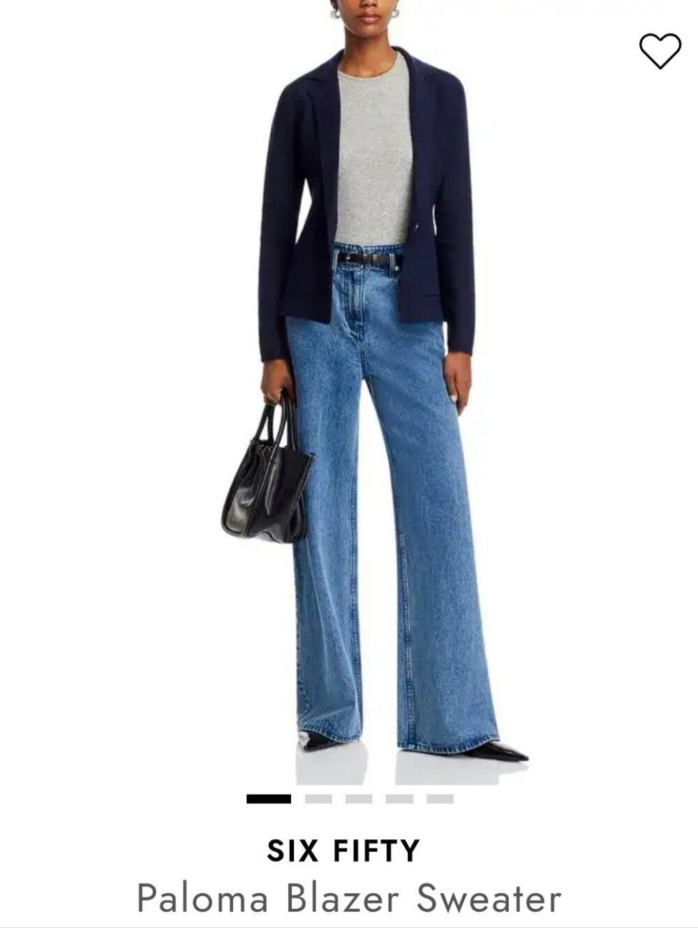 Six /Fifty Paloma Blazer Sweater With Patch Pockets Sz Med
